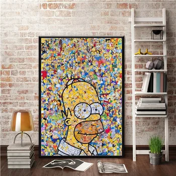 V Simpson Plakat Simpson Risanka Plakatov in Fotografij Platno Stensko Slikarstvo v slikah, za Dnevni Sobi Doma Dekor wall art