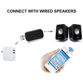 USB Avto Bluetooth, združljiva Adapter 3,5 mm Jack Sprejemnik Brezžični AUX Avdio MP3 Predvajalnikom Glasbe, Prostoročno uporabo v vozilu Orodje