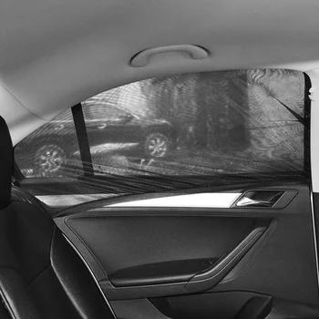 2PCS Okno Avtomobila Zaslon Vrata Zajema Univerzalna Strani Avto Sun Okno Odtenkov za Otroka Očesa Rokav Avto mreža proti Komarjem za Kampiranje