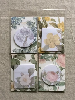 Vintage cvet lepljivo opombo memo pad(1pack)