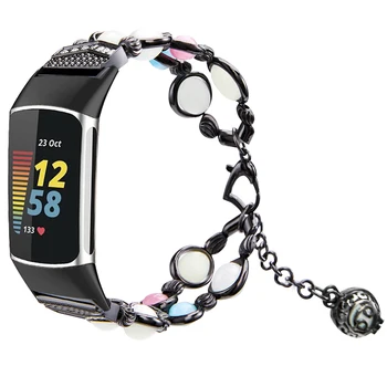 Zapestnica Za Fitbit Zaračuna 5 Charge5 Watch Band Za Fitbit Zaračuna 5 Zamenjava Pasu Edinstven Pas Fluorescentno Žareče Zanke