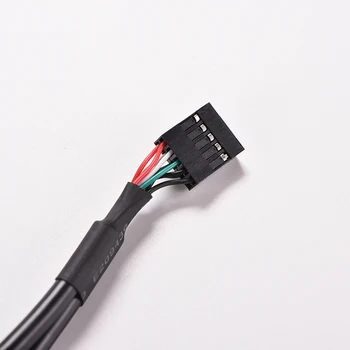 1PC Črn High Speed 30 cm/1 FT 2 Dual Port USB A Ženski Notranji 9 Pin Header Adapter PCB Motherboard Kabel za RAČUNALNIK MainBoard