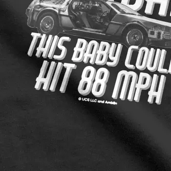 Nazaj V Prihodnost 88 MPH T-Shirt Moški Delorean Čas Potovanja Film BTTF Letnik Bombaž Tees Posadke Vratu T Shirt Grafični Oblačila