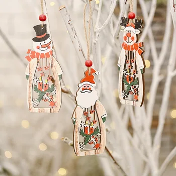 Božič Lesene Santa Claus/Snežak/Elk Obesek Okraski za Dom Božično Drevo Božič Dekor Otroci Darila, Novo Leto 2022 Navidad