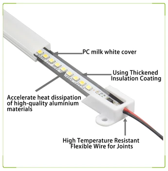 30-60 cm LED Toga Svetlobni Trakovi, Visoko Svetlost 6W SMD LED, Fluorescentne Žaromet Cev Bar Investicije Predstavitev Lučka 2835 AC 220V