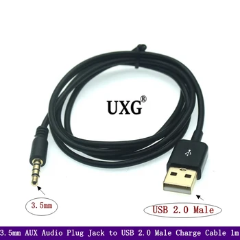 3.5 mm AUX Audio Jack Vtič za USB 2.0 Moški Napolnite Kabel Adapter AUX Kabel Podatkov 100cm kabel 3 M