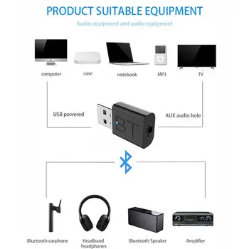 Mini 2 V 1, USB, Bluetooth 5.0 +EDR Oddajnik-Sprejemnik, Stereo Bluetooth, USB, RCA, 3.5 mm AUX Za PC TV Dodatki