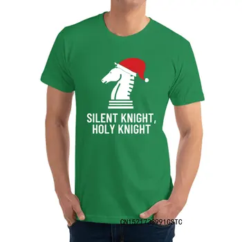 Popust Šah Božič Tiho Vitez Sveti Vitez 3D Natisnjeni T-Shirt Crewneck Premium Bombaž Moških Vrhovi & Tees Camisa Majica