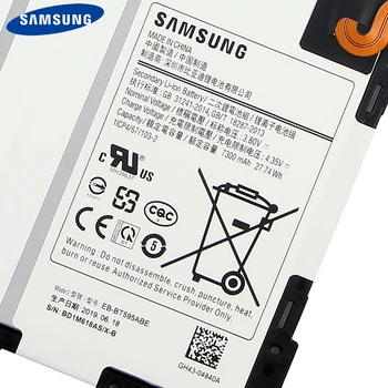 Samsung Originalne Nadomestne Tablet Baterija EB-BT595ABE Za Samsung Galaxy Tab A2 10.5 SM-T590 T595 Tablet Baterije 7300mAh