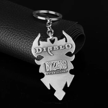 Igre Diablo III 3 Logotip Obraz Keychain za Moške Letnik Diablo Tipko Veriga Obroč Chaveiro