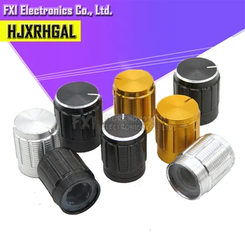 10PCS aluminij zlitine 13*17 mm 15*17 mm potenciometer 13*17 15*17 gumb vrtenja stikalo za nadzor glasnosti gumb za črno srebrno