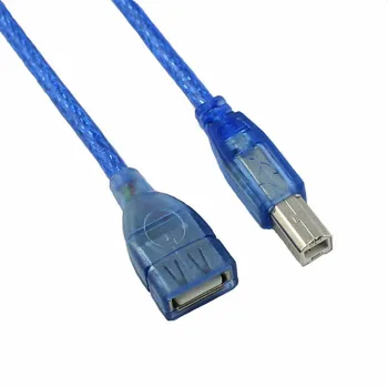 30 cm Kratek USB 2.0 Tip B Moški-Ženska ( BM, da AF ) Printer Port Adapter Pretvornik Podatkovni Kabel Kabel Modra