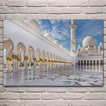 Novi Diamant slikarstvo Abu Dhabi Mošeje, Mesto, Arhitektura Krajine Celoten Kvadratni Krog Diamond vezenje Navzkrižno šiv dekor P603