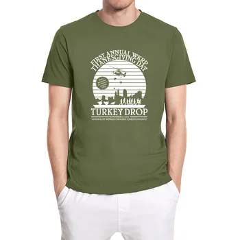 Smešno Unisex T-Shirt Prvi Letni WKRP Zahvalni Dan Purana Spusti 1978 Moške O-Vratu T-Shirt Visoko Kakovostnega Bombaža Vrhovi Tee
