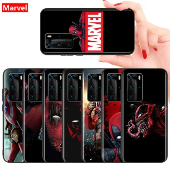 Marvel Avengers Super Junak Deadpool Za Huawei Mate 10 20 X 5 G 30 40 RS Porsche Lite P Smart-E Ž Pro Plus Mehko Črno Primeru Telefon