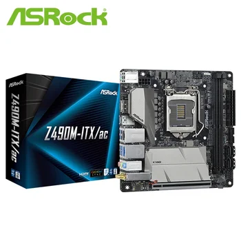 Nov original za ASROCK Z490M-ITX/ac Motherboard DDR4 PCI-E 3.0 USB3.1 Gen4 Overlocking Namizje Z490 LGA 1200