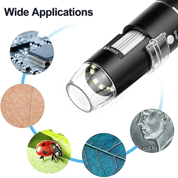 1600X Digitalni Mikroskop Fotoaparat 3in1 Tip-C USB Prenosni Elektronski Mikroskop Za Spajkanje LED Magnifier Za Mobilni Telefon Popravila