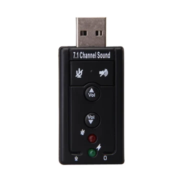 USB Zunanji 7.1 Kanalni KANALNI Virtualni Zvočno Kartico PC Adapter