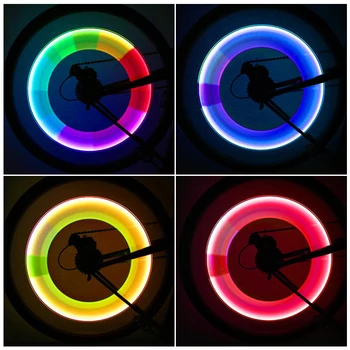 Barvita Vreteno Ventila Kolo Kolo Kolo Pnevmatike Lučka Gibanje Aktivira Sijaj Kolo Deli Ventila Skp Neon LED Luči Kolesarska Oprema