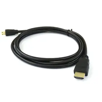 Črn Mikro HDMI (združljiv s HDMI-združljiv Kabel 1,5 M 4K za Raspberry Pi 4 Model B Model B Micro Kabel Adapter