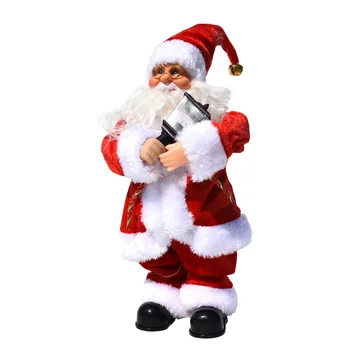 Električni Glasbe Santa Claus Padalo Somersaults Držite Palači Luči Sveče Ustvarjalne Santa Claus Zanimiv Božični Dekor
