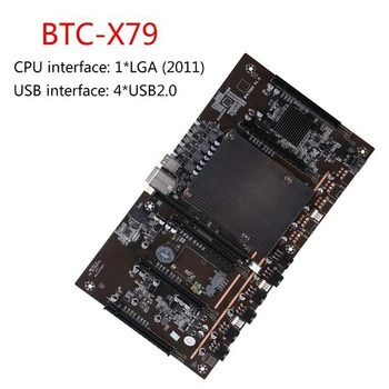 H61 X79 BTC Rudarstvo Matično ploščo z E5 2603 CPU 5X PCI-E 8X LGA 2011 DDR3 Podporo 3060 3080 Grafične Kartice za BTC Rudar