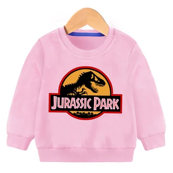 Dinozaver Tiskanja Jurassic Park Hoodies Fantje Oblačila, Kapa Sweatshirts Pozimi Plus Žamet Otroci Zgornji Del Dekliška Športni Obleko Otroci Plašč