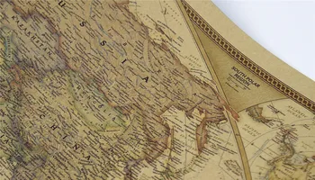 Vintage Zemljevidu Sveta Podrobno Starinsko Plakat Doma Dekor Stenske Nalepke, Velike Retro Papir Mat Kraft papir, Kraft Papir 72x47cm Zemljevid Sveta