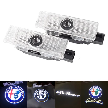 2Pcs Vrat Marker Svetlobni Projektor Laser Duh Luči Za Alfa Romeo 159 Krajina Giulietta Mito Stelvio Brera Pajek 3D LED