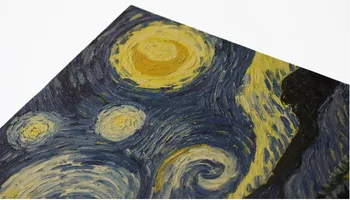 Zvezdnato Noč Plakat De sterrennacht Letnik stenske nalepke doma dekor Van Gogh slike 36x47cm