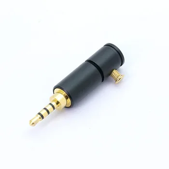 10PCS pozlačen Priključek 2.5 Audio Vtič 4 Pole Slušalke Priključek z Aluminijasto cev&Vijak ključavnice varjenje brezplačno pakiranje