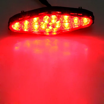 1Pcs motorno kolo 15 LED smerokaze Rep Osvetlitev 12V 3000k Prenosni Integrirano ATV Motocikla Zadnje Luči Avto Dodatki