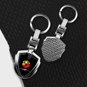 Avto Logotip Keychain Key Ring Ključ, Položeni Trinket za Fiats Panda 2 3 169 500 500L 500X 500E 500C Bravo TIPO Freemont Multipla Sedici