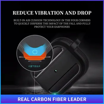 Za AirPods Pro 2 1 Primeru Zaščitni Pokrov Tpu Anti Šok Za AirPod Pro Primeru Slušalke Pribor Slim Ogljikovih vlaken teksturirane
