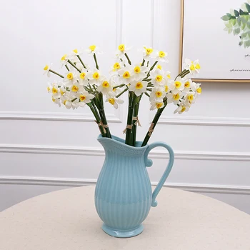 JAROWN Umetno Latex Narcise Pravi Dotik Simulacije Cvetje, Poročni Šopek, Dekoracijo DIY Pribor Pastorala Doma Dekor