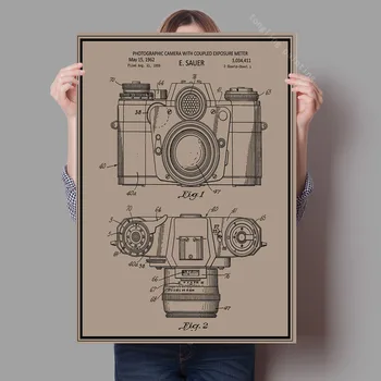 Fotoaparat Tiskanja, Retro Camera, Patent, Print, Digitalni Fotoaparat Plakat, Načrt Plakat, Stari Fotoaparat, Starinski Fotoaparat Dekor