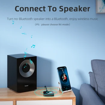Essager T5 Zaslon LED Digitalni Zaslon Bluetooth Audio (zvok Bluetooth, ki Sprejema In Oddaja Dva-v-enem Adapter Za Zvočnike Ojačevalnik