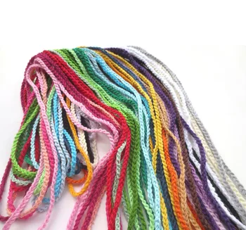 En Meter Ročno pleteno vrv obrtnik tkane kabel, 26 barv, da izberejo kvačkanje vrvica