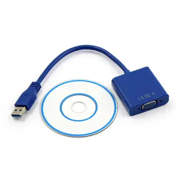 1080P USB Na VGA Adapter, USB 2.0/3.0, Da VGA Zunanji Video Kartice Multi Zaslon Pretvornik Za Namizni Prenosni RAČUNALNIK Monitor Projektor