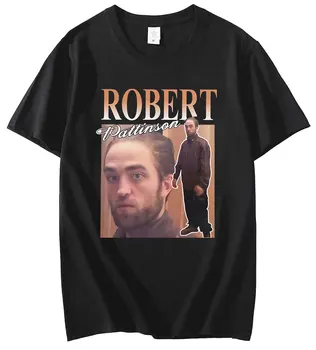 Bombaž Smešno, Robert Pattinson, ki Stoji Meme Majica s kratkimi rokavi Moški Pre-skrčilo Tee Vrhovi Rob Tshirts Kratka Sleeved Modni T-shirt Merch