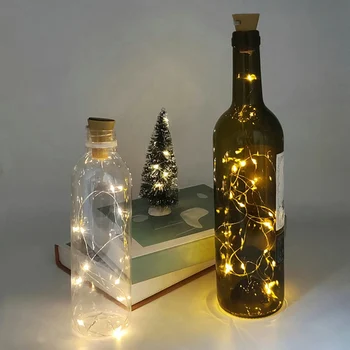 Najnovejši Niz Luči Steklenico Vina Plastični Zamašek Božični Okraski Luči 2022 Novo Leto Za Doma Notranjo Okraski Okraski