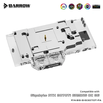 Barrow GPU Vode Blok Za Gigabyte 3070Ti GAMING OC 8G Kartico , Polno Kritje Hladilne Vode VGA Hladilnik,Z Backplate BS-GIG3070T-PA