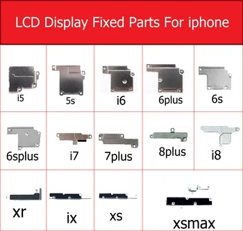LCD-Zaslon notranji Kovinski pritrjenih Delov Za iphone 5s 5 6 7 8 Plus X XR XS MAX LCD Zaslon na Dotik Majhen Nosilec Vesa Ščit Plošča