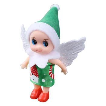 Božič Elf Lutka z Mini Krilo Elf Angel Lutke Božič Miniaturni Pribor za Božično Drevo Venec DIY Namizni Ležeči Ali