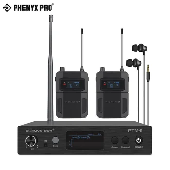 Phenyx Pro PTM-11In Ear Monitor za Brezžični Sistem 2 Brezžični Oddajnik V Uho Spremljanje Poklicne stopnje Uspešnosti 160ft