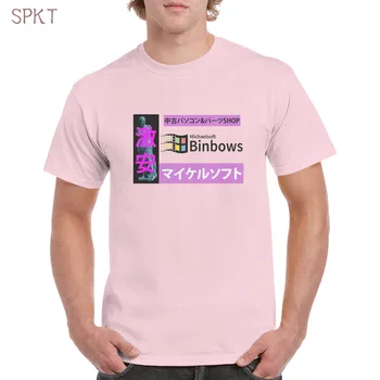 Microsoft Windows Logo print majica s kratkimi rokavi bombaž Michaelsoft Binbows grafični tshirt casual punk prevelik Moške/Ženske majice