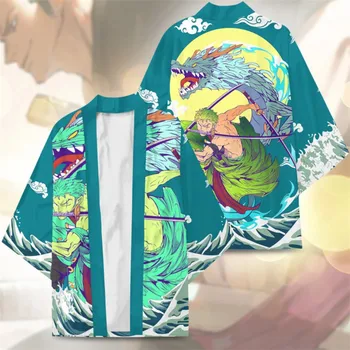 Anime Noša Plašč 3D Tiskanja Cosplay Jopico Kimono Plašči Moški Harajuku Plus Velikost Plašč Ulične