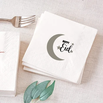20pcs Zvezde, luna Cocktail Plenice vesel Eid Al-Adha Mubarak Iftar Muslimanskih Islamske Ramadana Kareem družinsko mizo dekoracijo
