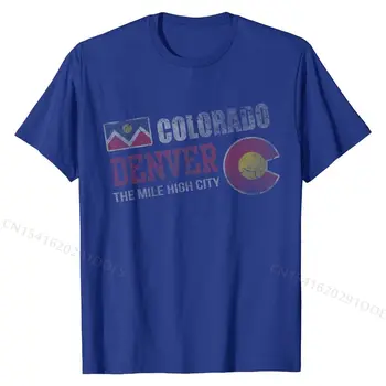 Denver Colorado T-Shirt Miljo Visoko Mesto Srajco po Meri Tshirts Na Prodajo Vrhovi Majica Bombaž za Moške Nor