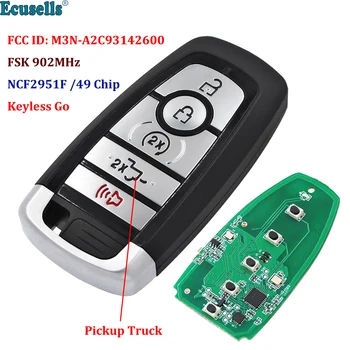 5B FSK 902MHz brez ključa-Go Smart Remote Key NCF2951F/HITAG PRO/49 Čip za Ford (Gramofonska Tovornjak) nalepka FCC ID: M3N-A2C93142600 HU101